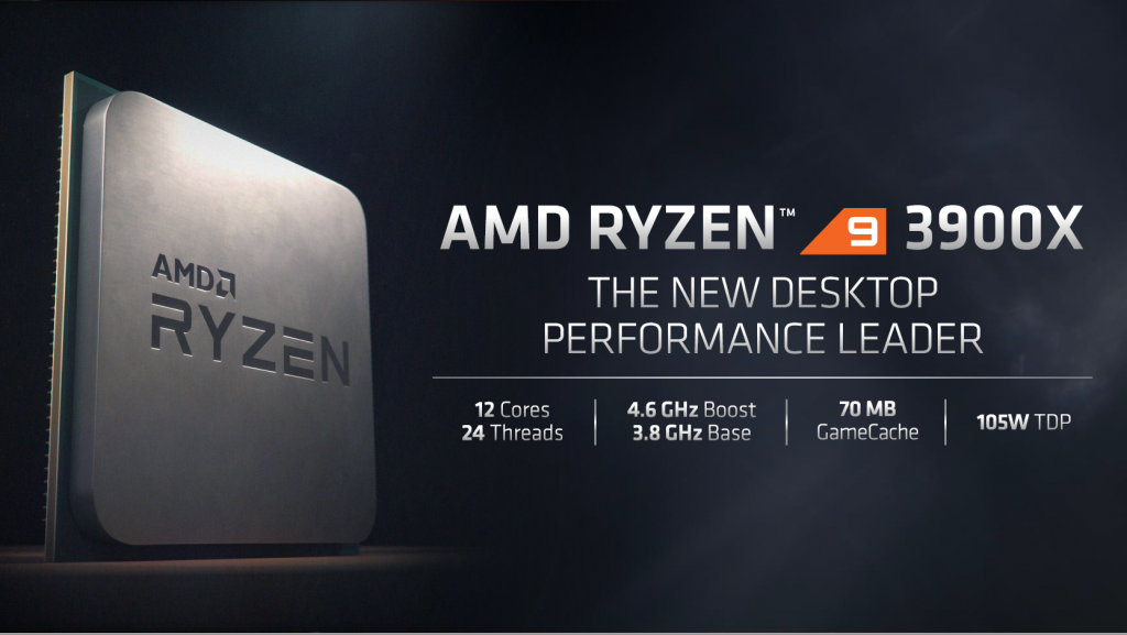 AMD Ryzen 9 3900X CPU presentation slide